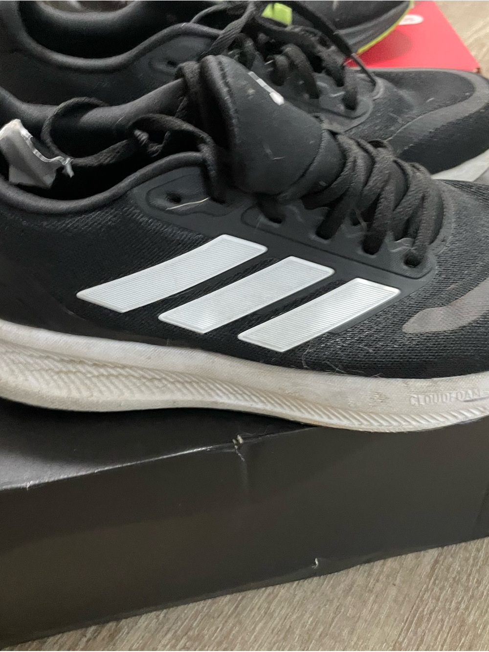 adidas Black and White Men's Athletic Shoes